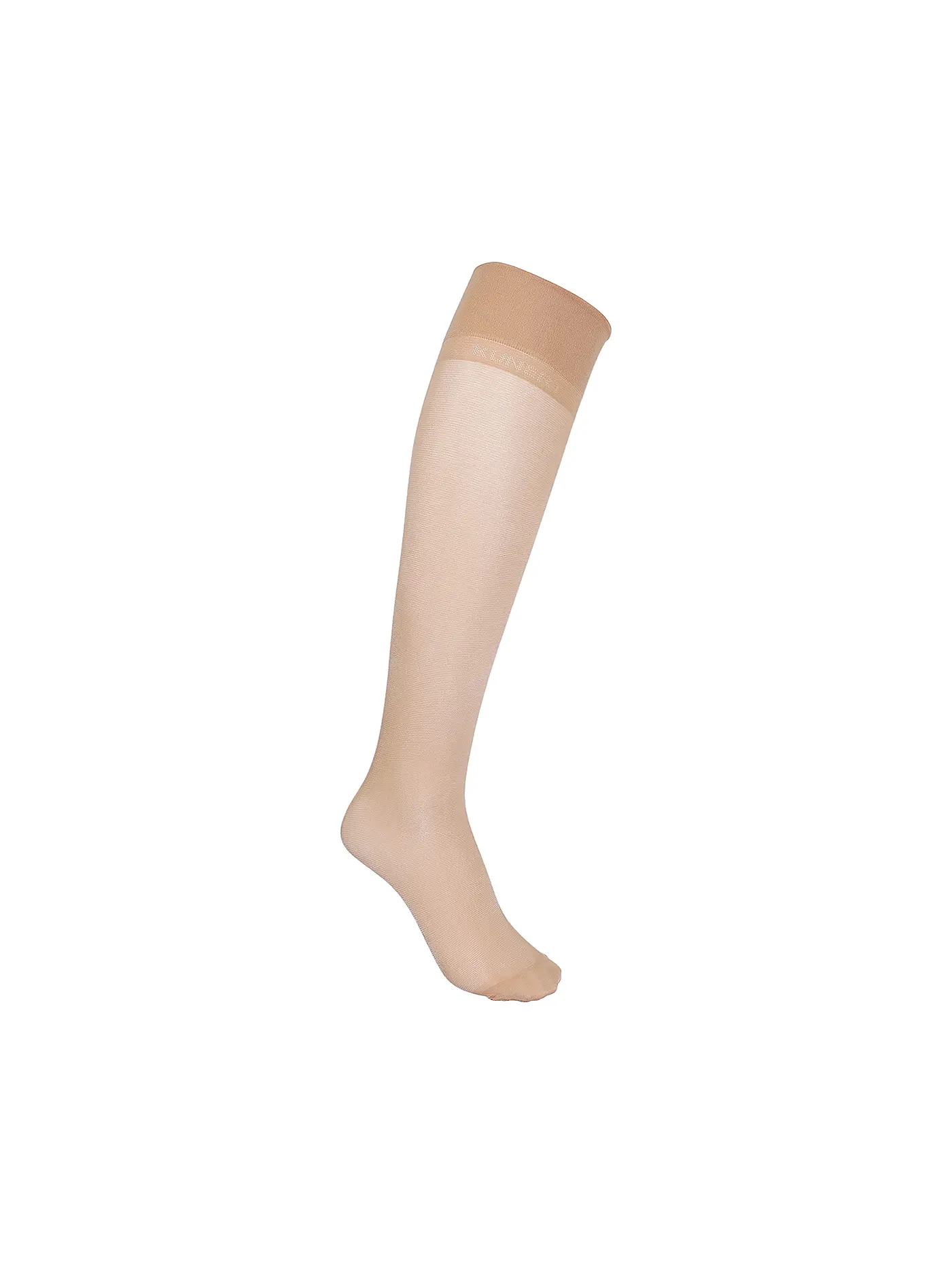 KUNERT | Kniestrümpfe Satin 40 den marine | beige